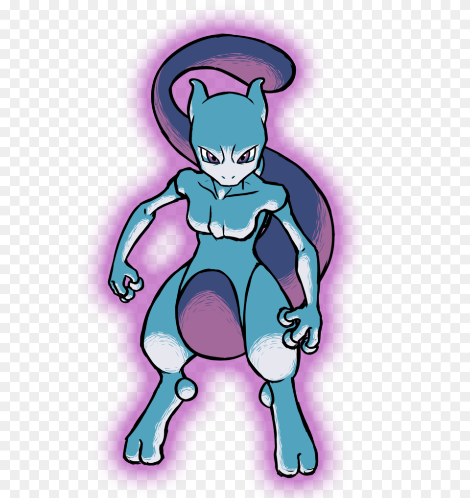 Magnificent Mewtwo, Purple, Baby, Person, Art Free Png