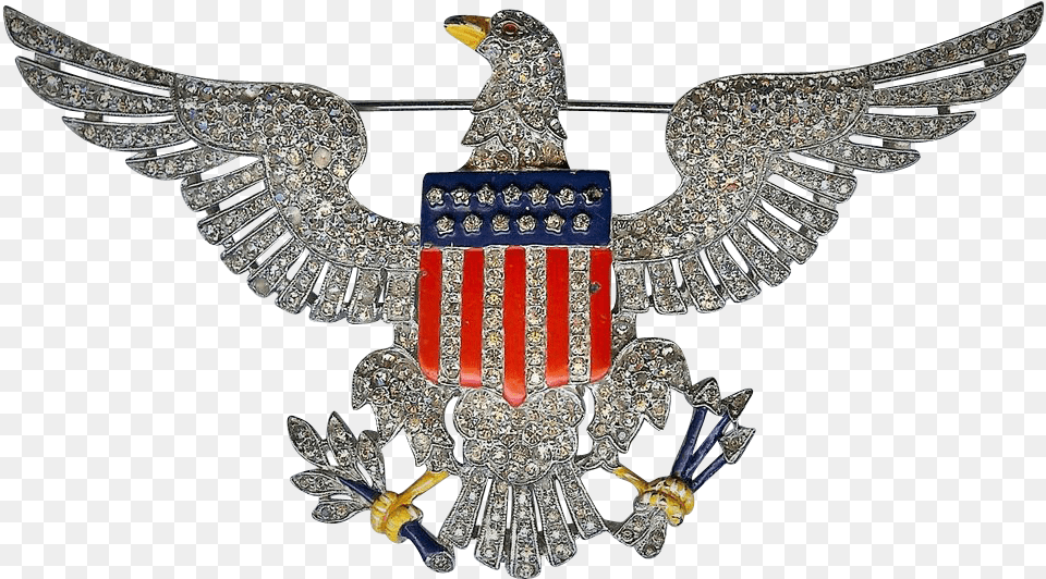 Magnificent Soaring Eagle Brooch Designer Alfred Philippe Bald Eagle, Accessories, Badge, Symbol, Logo Png Image