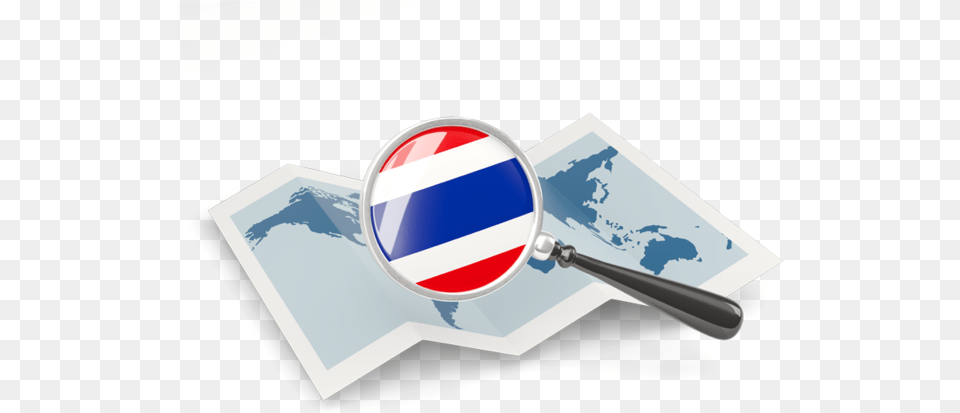 Magnified Flag With Map Icon Thailand Map, Magnifying Free Transparent Png