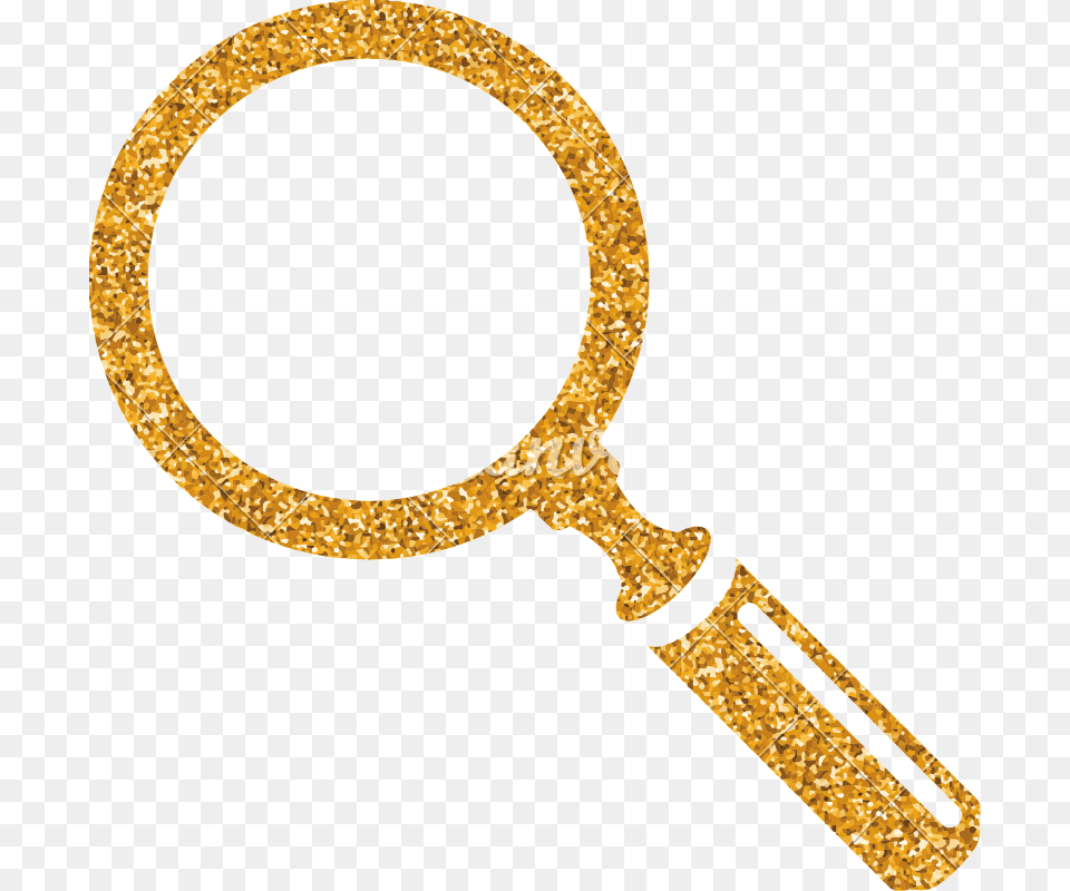 Magnifier Gold Glitter Icon, Magnifying, Cross, Symbol Free Png