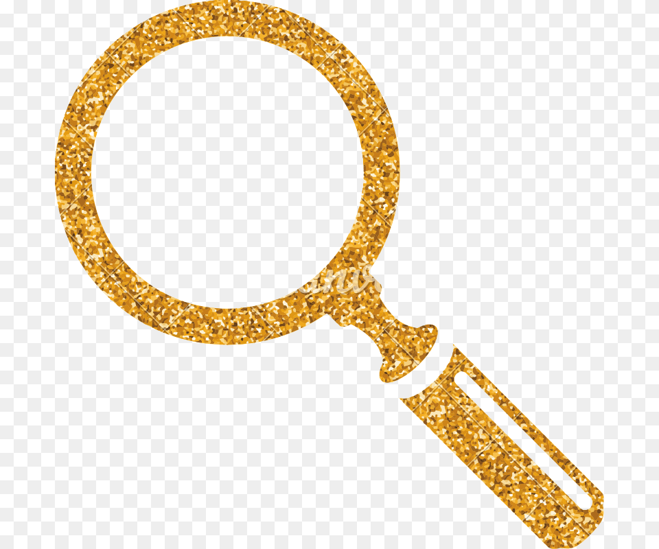 Magnifier Gold Glitter Icon, Magnifying, Cross, Symbol Png