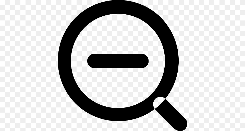 Magnifier Minus Magnifier Magnifying Glass Icon With, Gray Free Png