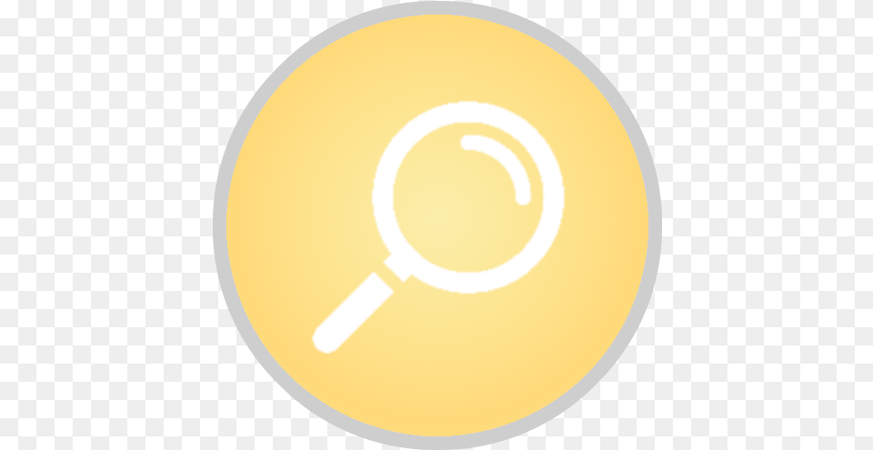 Magnifier With Gradient Circle, Disk, Magnifying, Cup, Gold Png