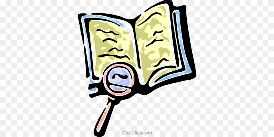 Magnifying Glass And A Book Royalty Vector Clip Art, Face, Head, Person Free Png