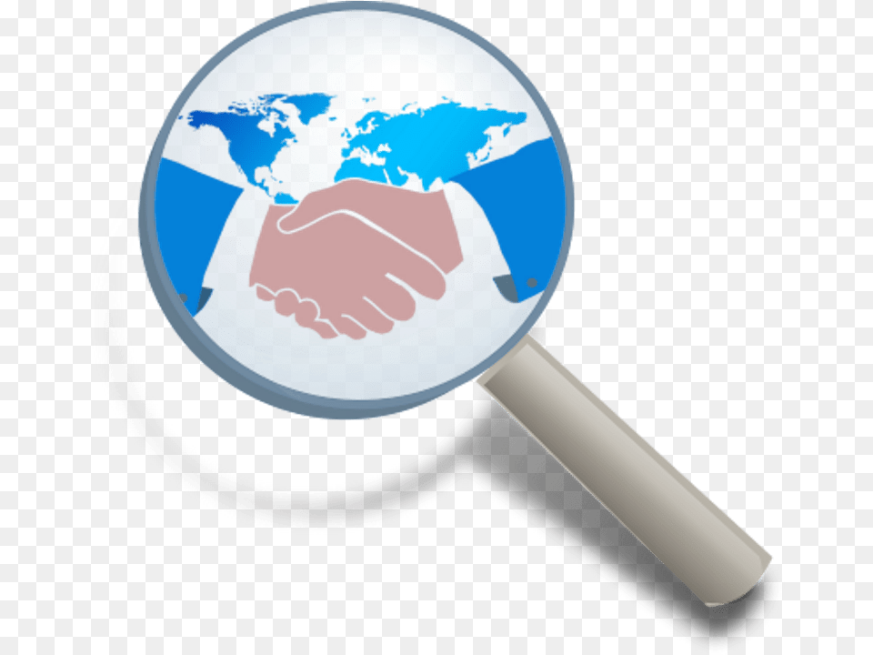 Magnifying Glass And Handshake For Sales Agent Recruitment, Body Part, Hand, Person, Ping Pong Png Image