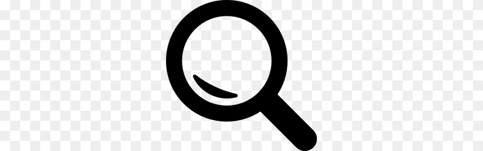 Magnifying Glass Clipart, Gray Png