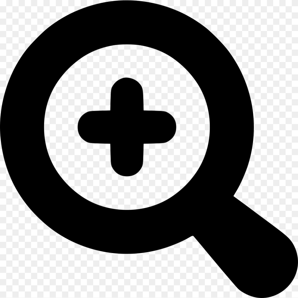 Magnifying Glass Free Icon Fa Search Plus Icon, Symbol, Cross Png