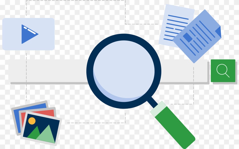 Magnifying Glass Over Library Search Box Diagram Free Png