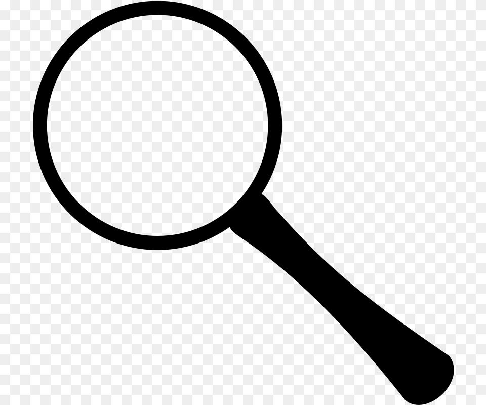 Magnifying Glass Racket, Gray Png