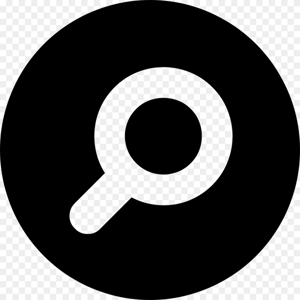 Magnifying Glass Search Button Black Linkedin Icon, Disk Free Transparent Png