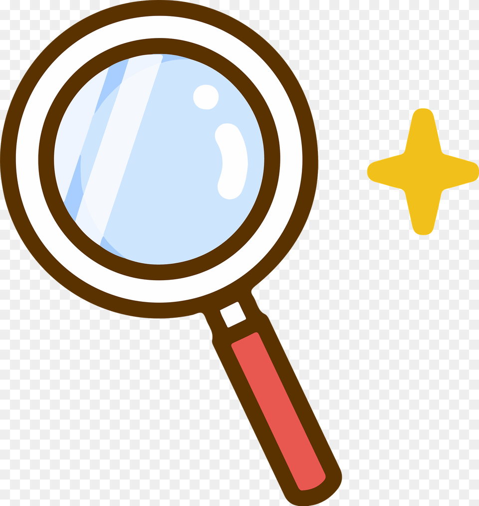 Magnifying Glass Tilted Left Clipart Free Png