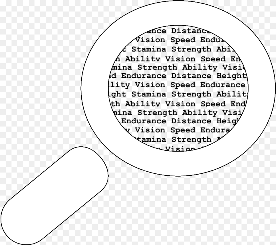 Magnifying Glass White Outline, Disk Free Png Download