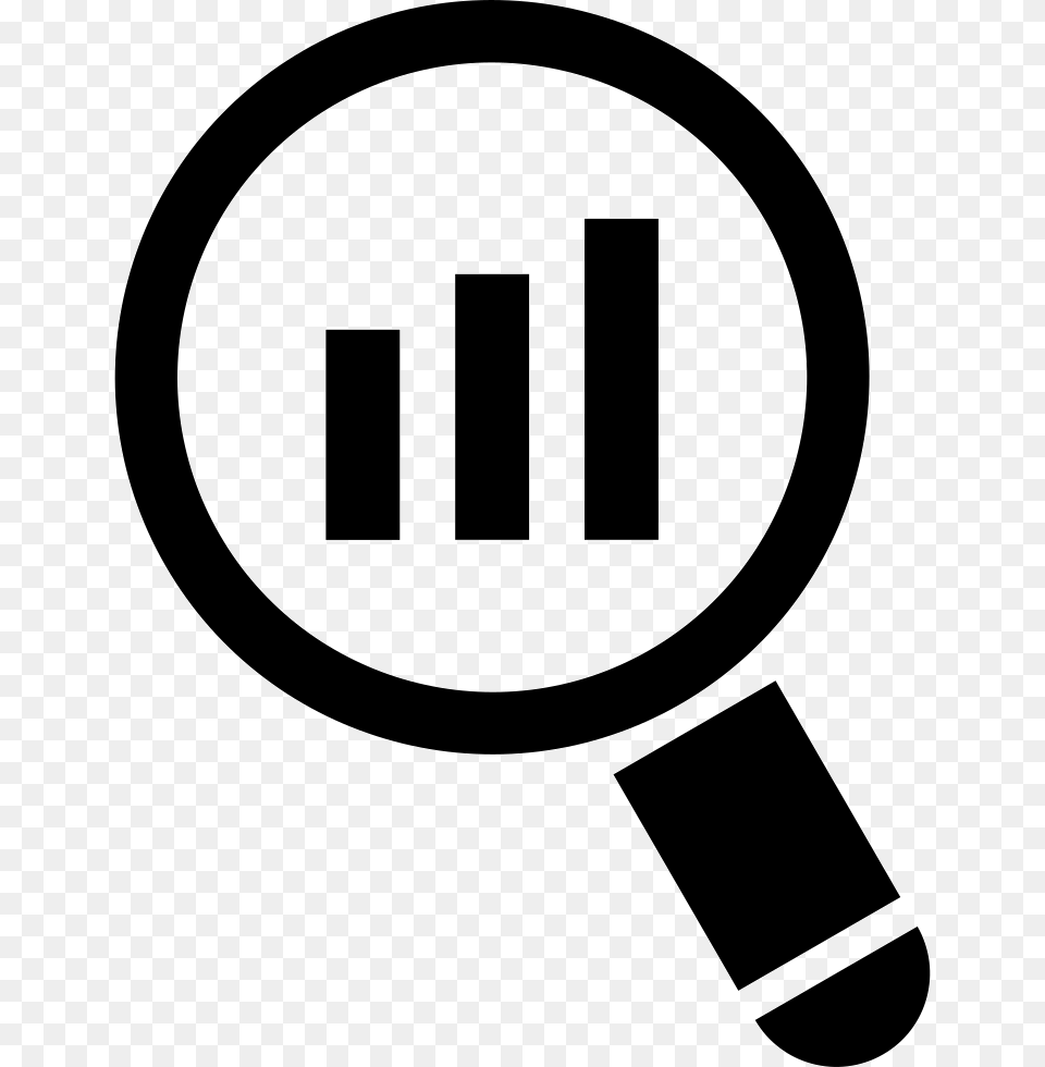 Magnifying Glass With Bar Graph Comments Magnifying Glass Computer Icon, Stencil, Ammunition, Grenade, Weapon Png Image