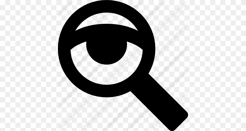 Magnifying Glass With Eye, Gray Free Transparent Png
