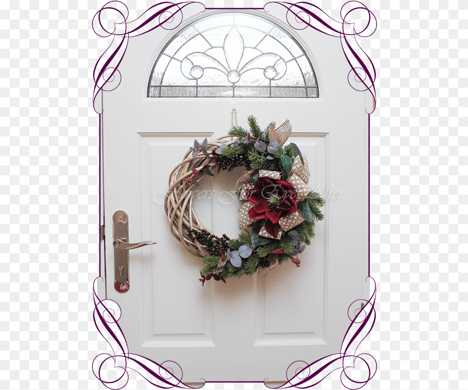 Magnolia And Pine Christmas Wreath Flower Girl Baskets Australia, Plant Png Image