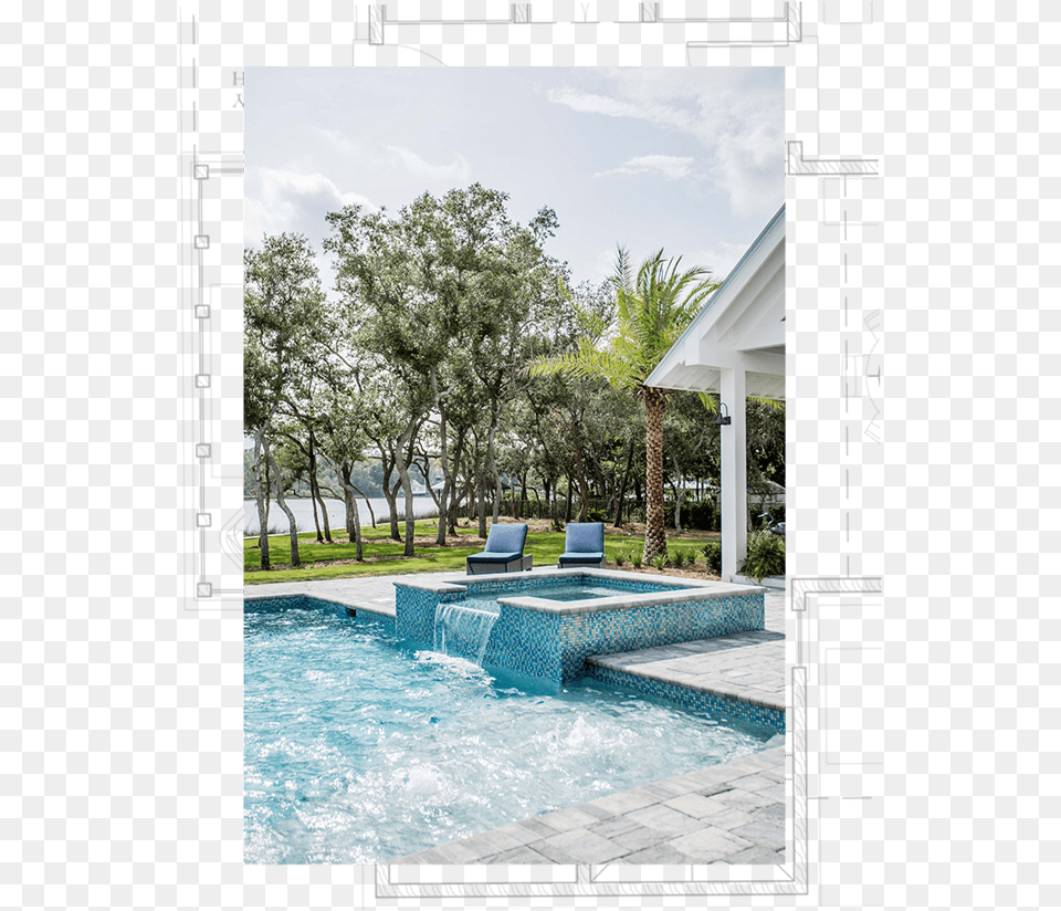 Magnolia Custom Homes Intermittent Pool, Architecture, Resort, Housing, House Png Image