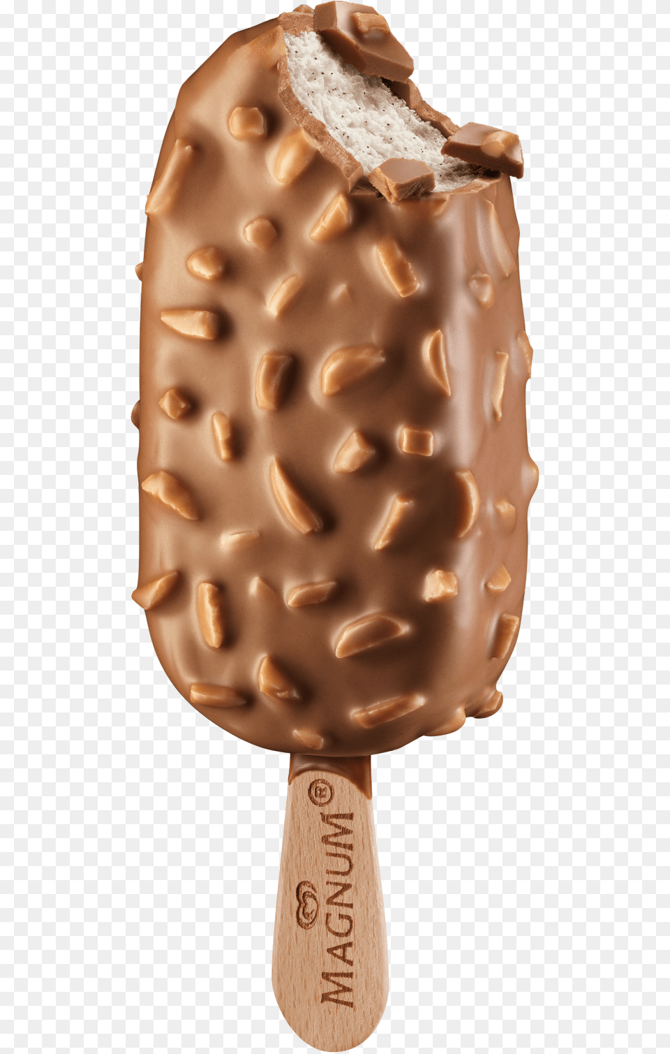 Magnum Almond Milk Chocolate Vanilla Bar Magnum Almond, Food, Cream, Dessert, Ice Cream Png