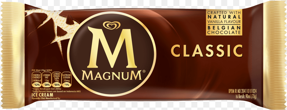 Magnum Classic 90ml Wrapper Id 3d Pack Shot Walls Ice Cream Magnum, Chocolate, Dessert, Food, Sweets Free Png