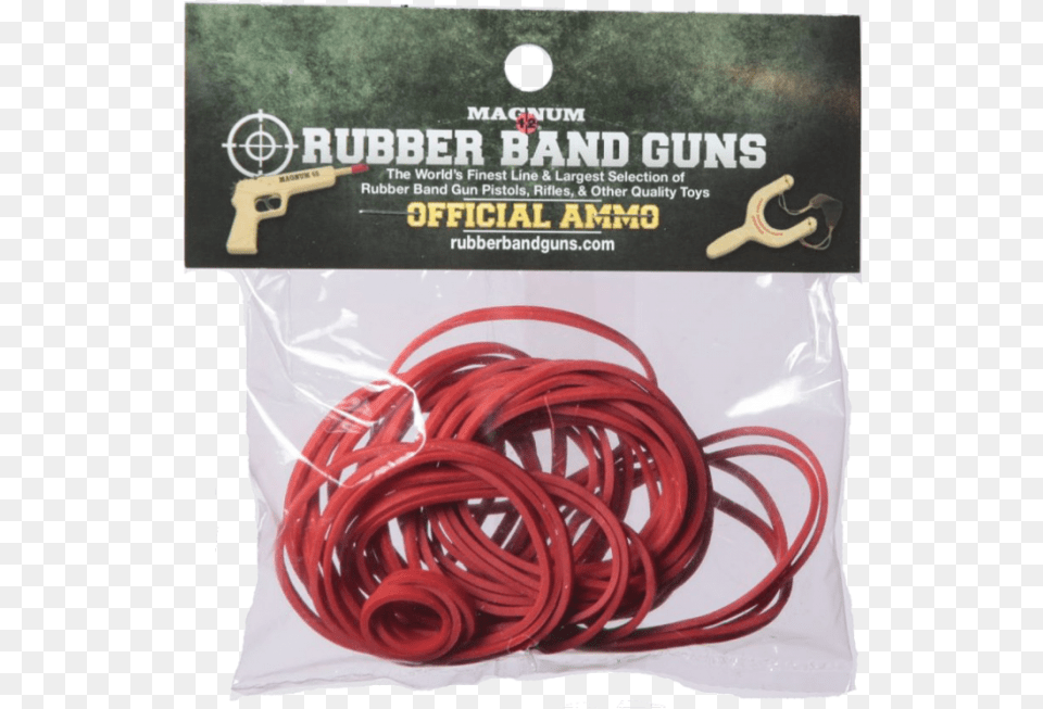 Magnum Enterprises 1oz Red Medium Pistol Rubber Bands, Gun, Weapon Png