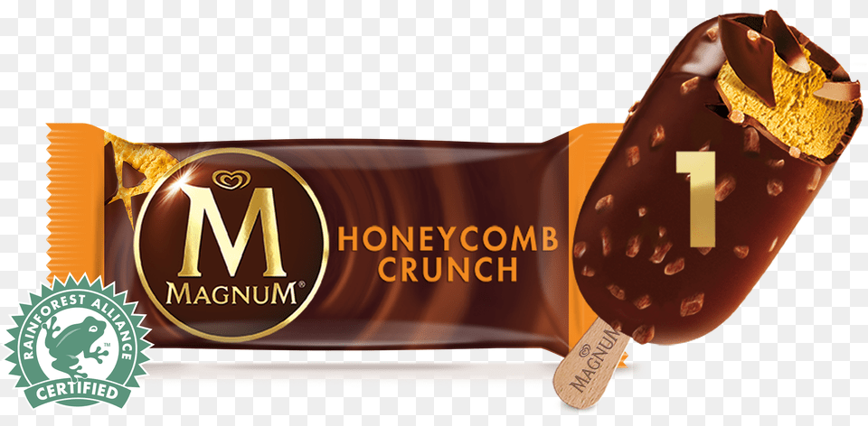 Magnum Honeycomb Crunch Magnum Ego, Food, Sweets, Chocolate, Dessert Free Png Download