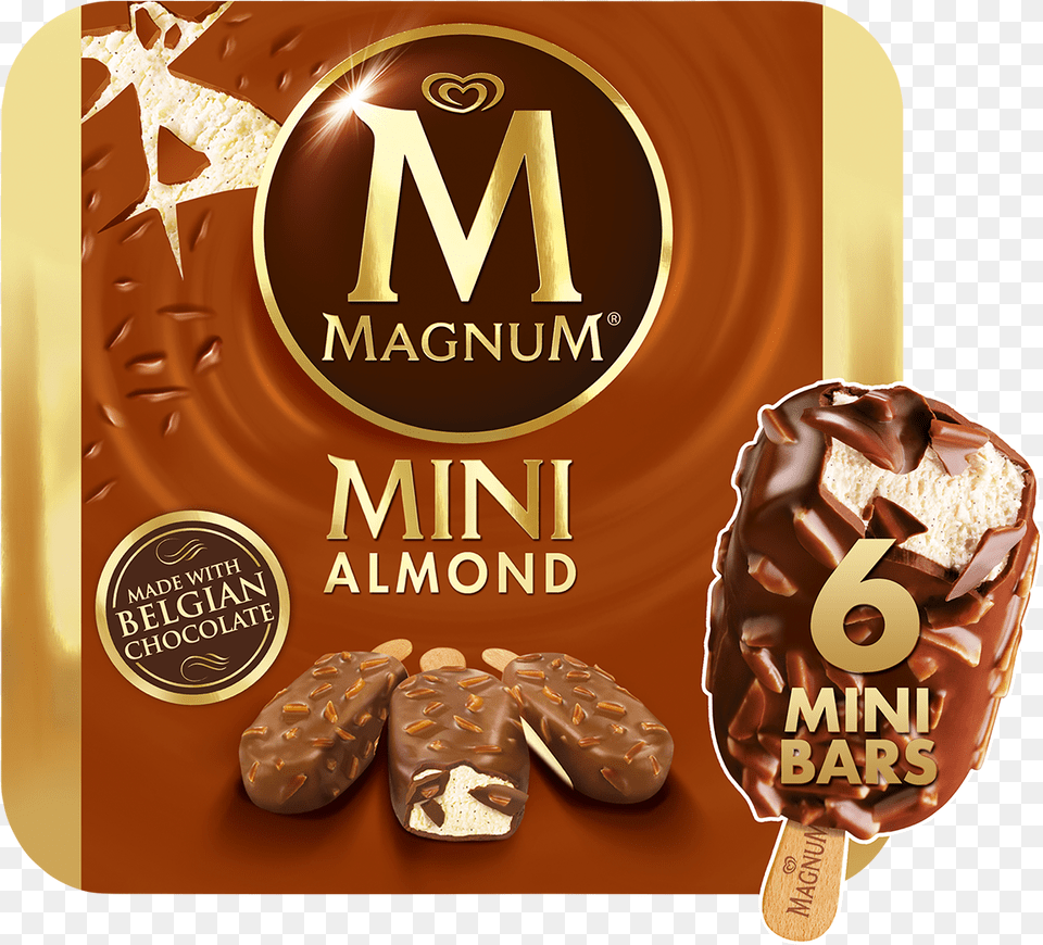Magnum Mini Classic Almond White, Cream, Dessert, Food, Ice Cream Free Png Download