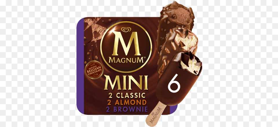 Magnum Mini Classic Mini Magnum Classic Ice Cream, Dessert, Food, Ice Cream, Chocolate Free Png Download