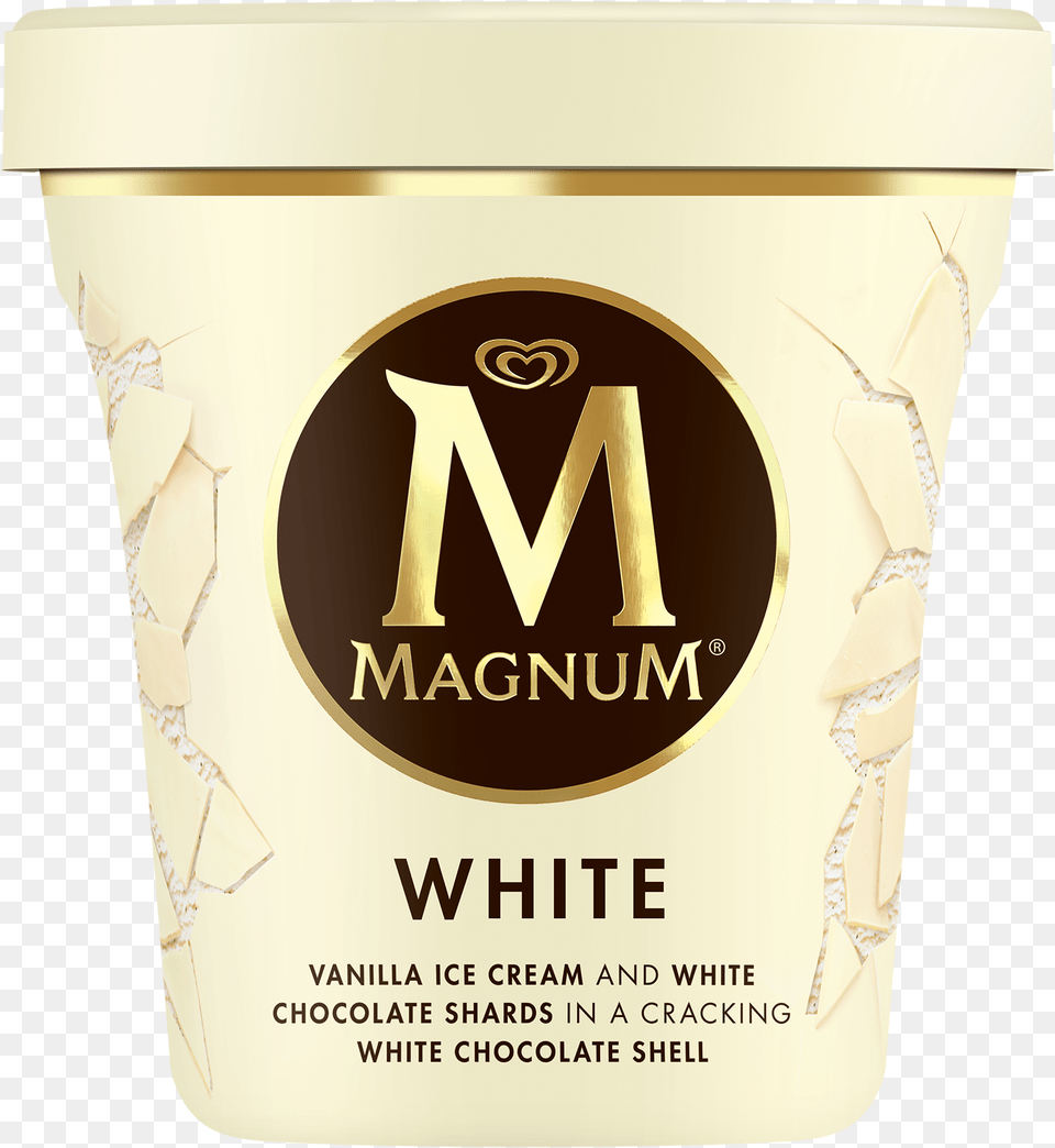 Magnum White Tub 440ml Magnum Tub Ice Cream White, Dessert, Food, Ice Cream Png