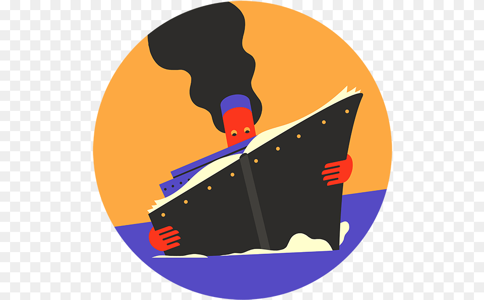 Magoz Illustration Reading Triadas De Color En Ilustracion, Ship, Transportation, Vehicle, Appliance Free Png Download