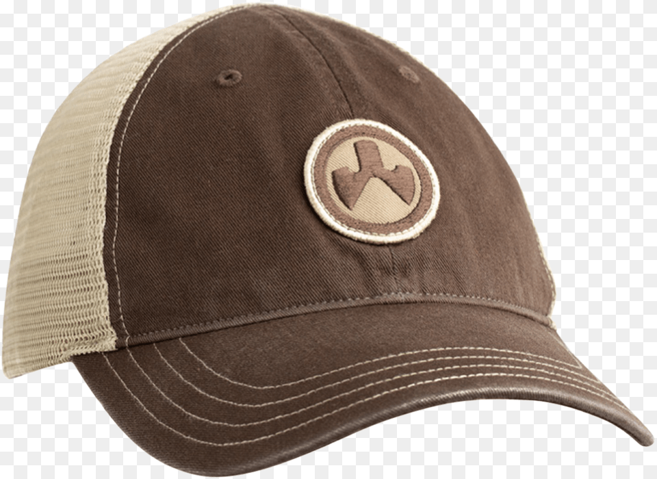 Magpul Icon Patch Garment Washed Trucker Hat Brownkhaki One Size Fits Most For Baseball, Baseball Cap, Cap, Clothing Png