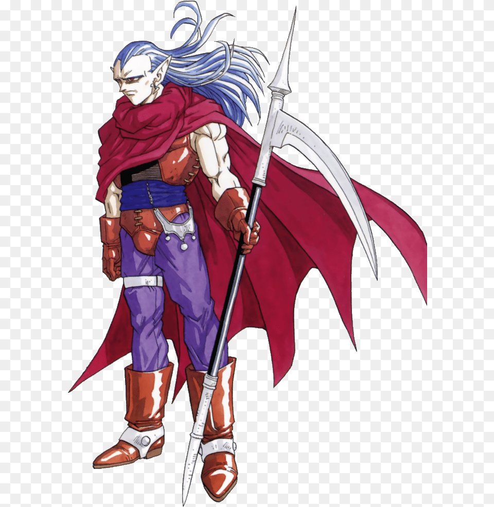 Magus As Seen In The Super Nintendo Version Chrono Trigger Characters Magus, Book, Comics, Publication, Weapon Png