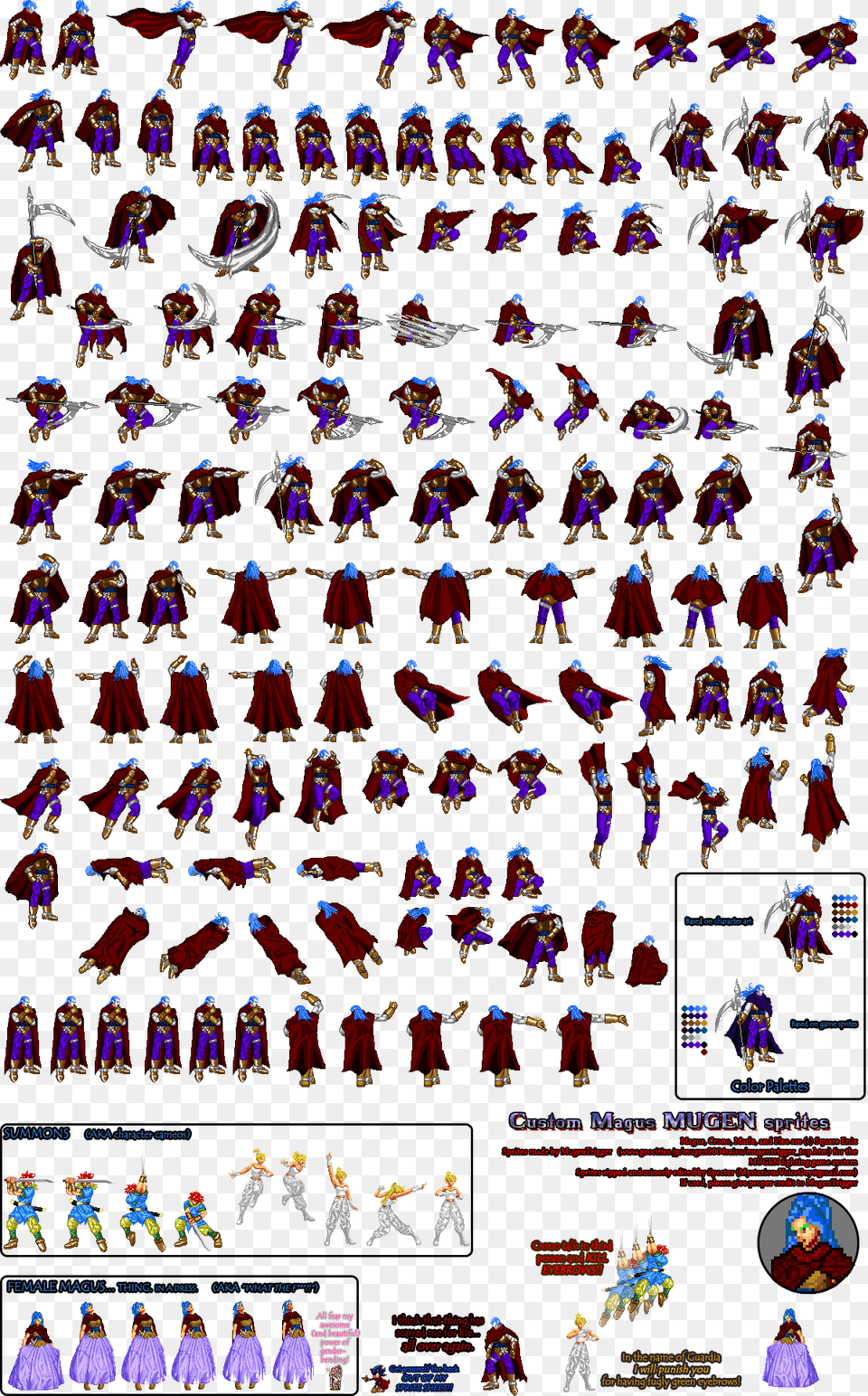 Magus Mugen Sprites Chrono Trigger New Sprites, Art, Collage, Book, Comics Free Png Download