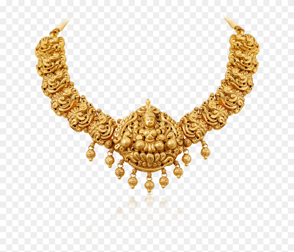 Maha Lakshmi Naga Art Necklace Necklace, Accessories, Gold, Jewelry Png
