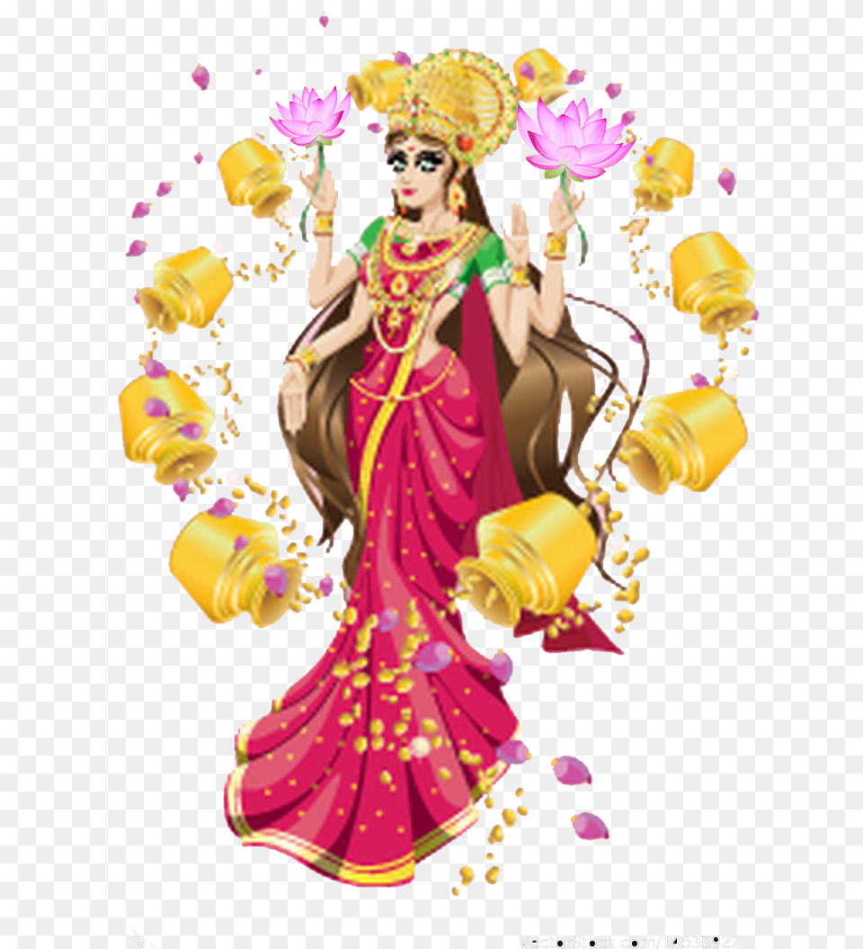 Maha Lakshmi Puja Background High Resolution Lakshmi Goddess, Adult, Bride, Female, Person Free Transparent Png