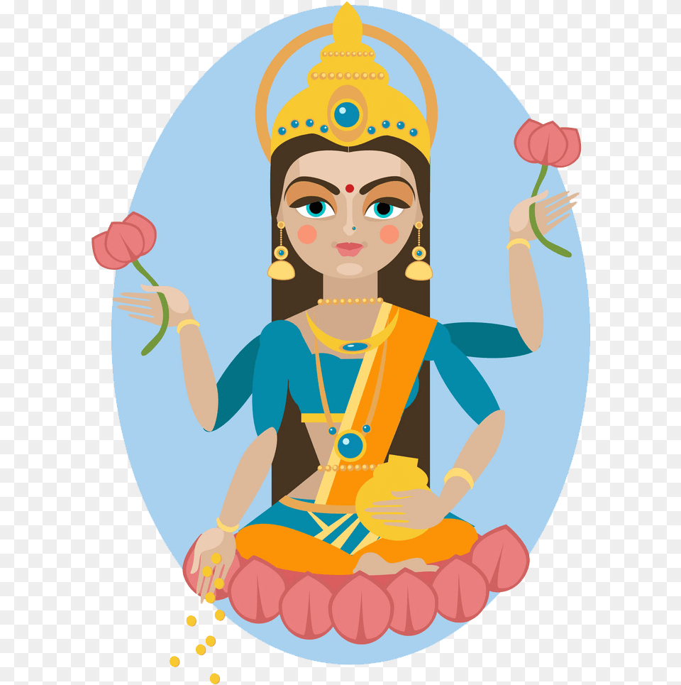 Maha Lakshmi Puja Download Laxmi Mata Art, Person, Face, Head, Accessories Free Transparent Png