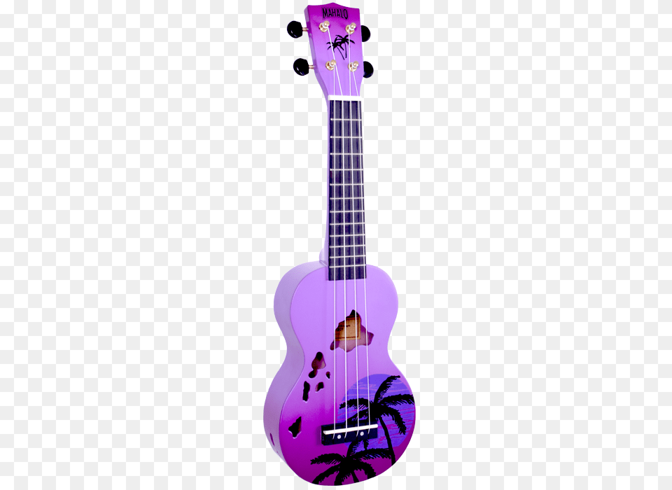 Mahalo Hawaii Purple Burst Ukulele Riverside Music, Bass Guitar, Guitar, Musical Instrument Png Image