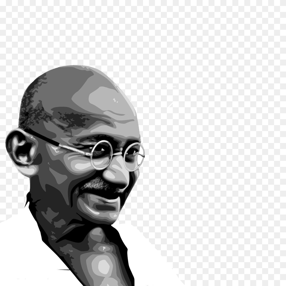 Mahatma Gandhi, Accessories, Portrait, Face, Glasses Free Transparent Png