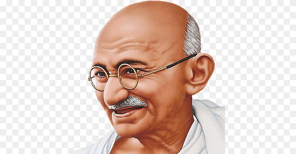 Mahatma Gandhi, Accessories, Person, Face, Glasses Free Transparent Png