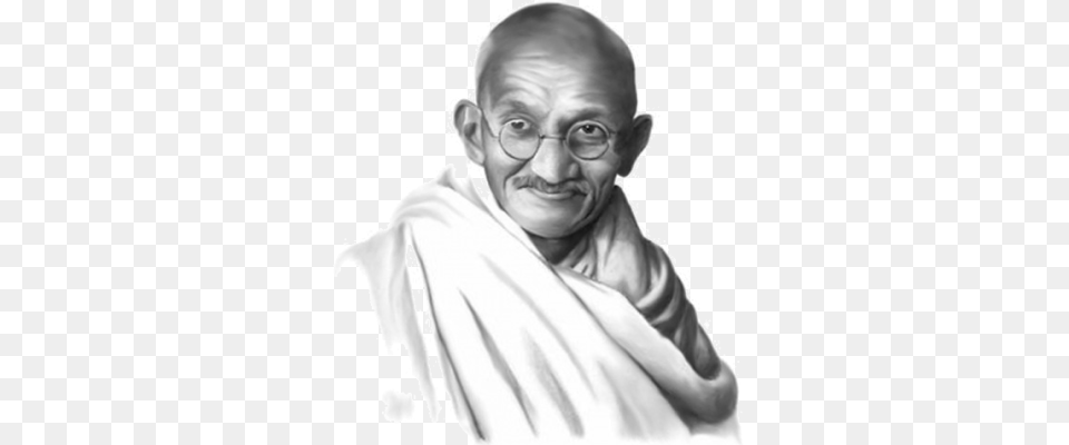 Mahatma Gandhi, Art, Drawing, Face, Head Free Png