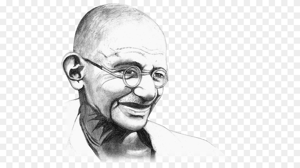 Mahatma Gandhi, Art, Drawing, Adult, Person Free Transparent Png