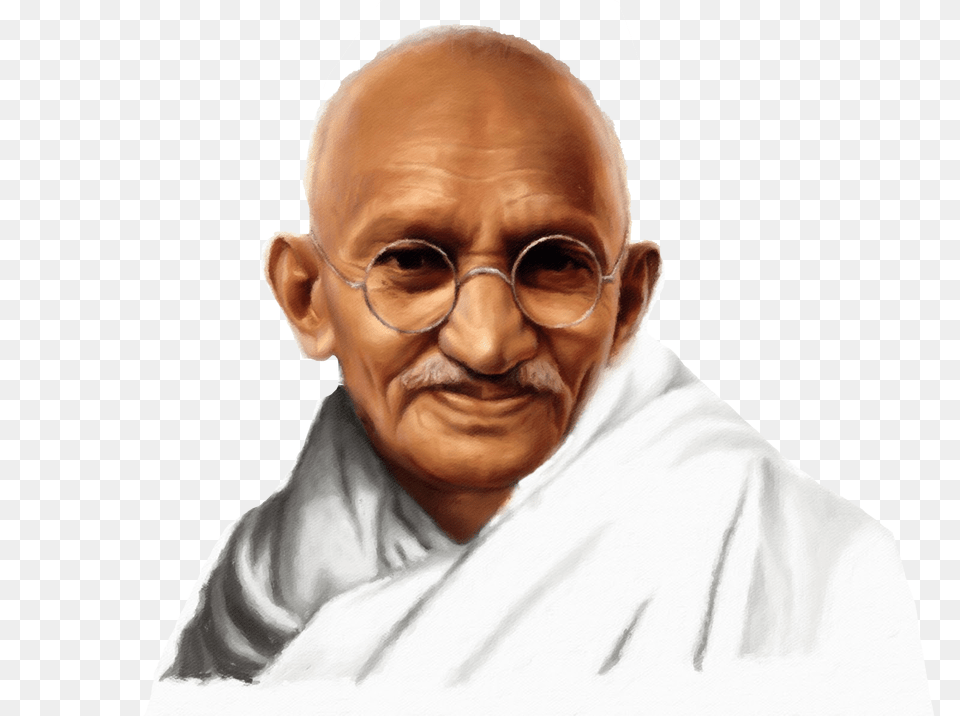 Mahatma Gandhi, Male, Adult, Face, Portrait Free Transparent Png