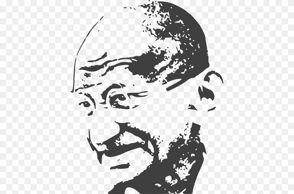 Mahatma Gandhi Series The Wisdom Of Gandhi Indian Independence Mahatma Gandhi Vector, Stencil, Adult, Male, Man Png