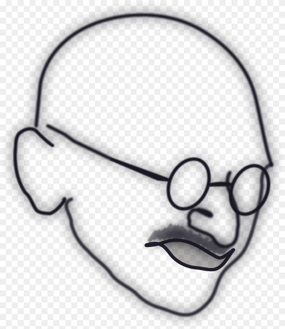 Mahatma Gandhi Sketches Outline Clipart Download Mahatma Gandhi Sketches Outline, Light Free Png