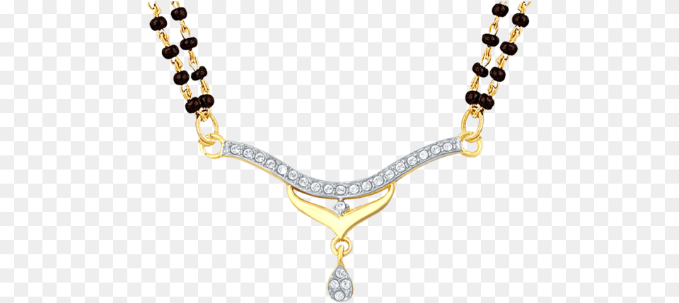 Mahi Gold Plated Sacred Knot Mangalsutra Pendant With Cubic Zirconia, Accessories, Diamond, Gemstone, Jewelry Free Png Download