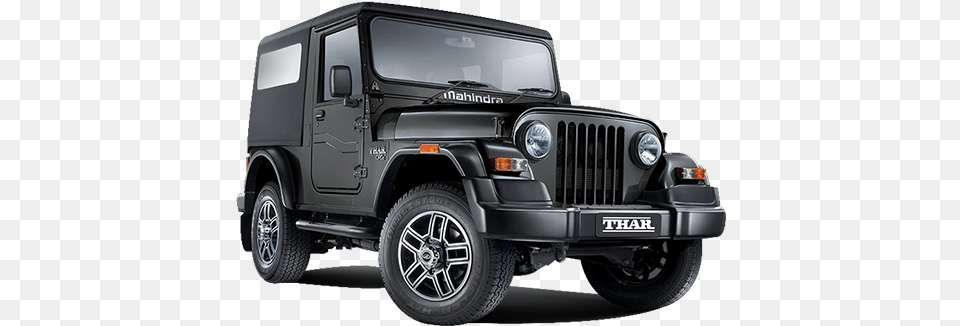 Mahindra Thar Fiery Black Mahindra Thar Price, Car, Jeep, Transportation, Vehicle Png Image