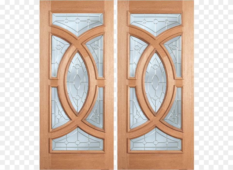 Mahogany Oval Ring Double Door Crescendo Raised Molding Double Door Arch, Architecture, Building, French Door, House Png