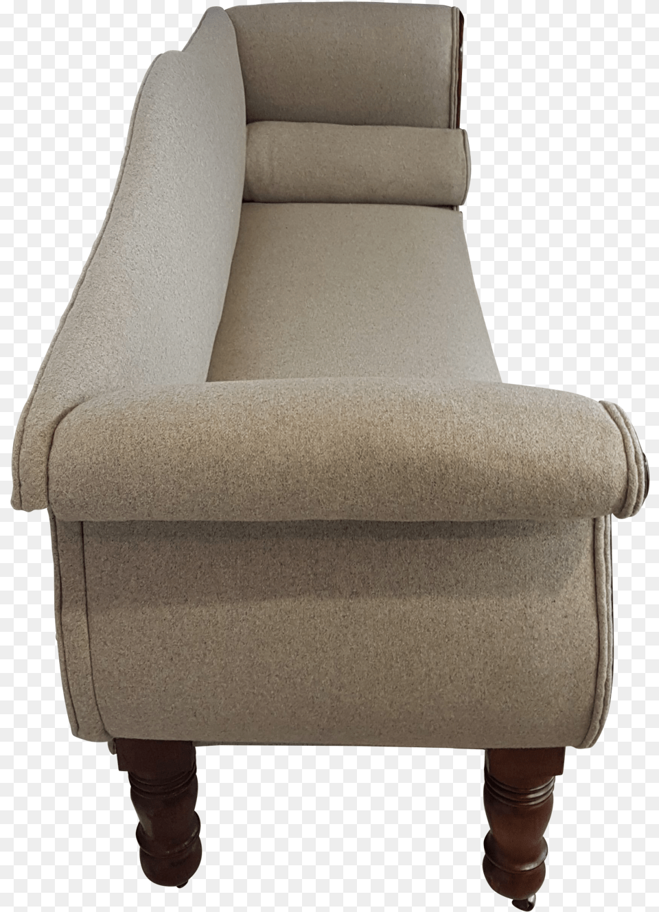 Mahogany Scroll End Sofa, Chair, Furniture, Armchair Free Png