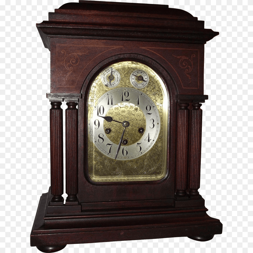 Mahogany Westminster Chimes Clock, Analog Clock, Mailbox, Wall Clock Png Image