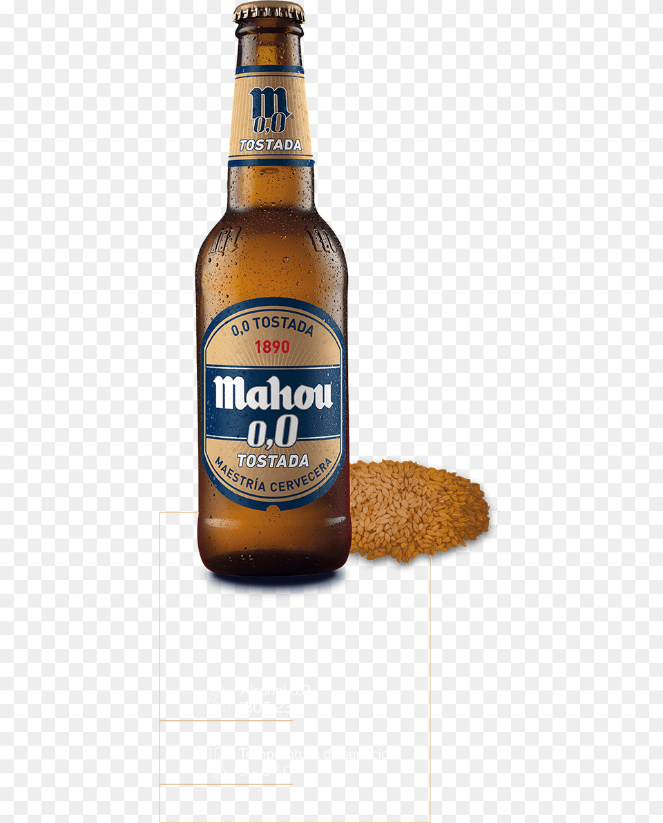 Mahou 00 Tostada Mahou Sin, Alcohol, Beer, Beer Bottle, Beverage Free Png Download