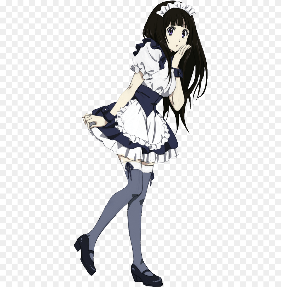 Maid Anime Girl, Book, Publication, Person, Teen Png Image
