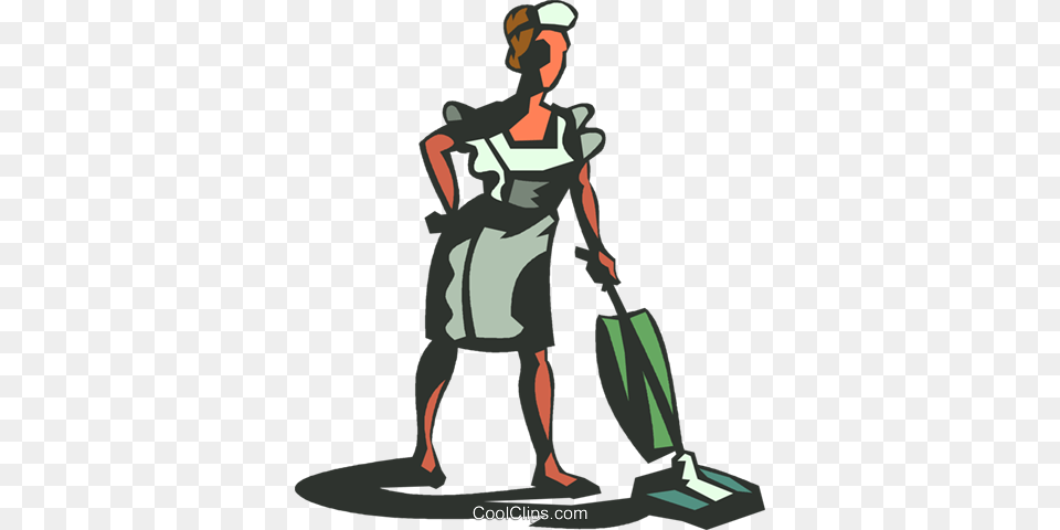 Maid House Cleaning Royalty Vector Clip Art Illustration, Person Free Transparent Png